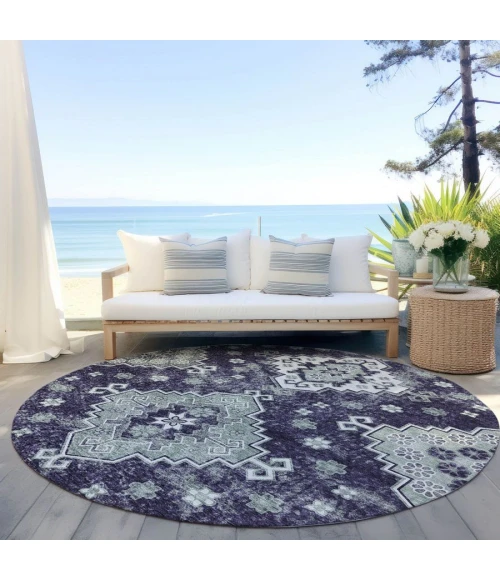 Addison Chantille ACN846-Purple 8 ft. X 8 ft. Round Rug