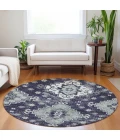 Addison Chantille ACN846-Purple 8 ft. X 8 ft. Round Rug