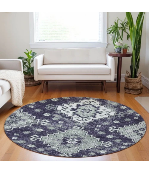 Addison Chantille ACN846-Purple 8 ft. X 8 ft. Round Rug