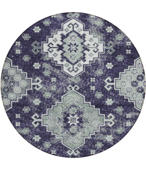 Addison Chantille ACN846-Purple 8 ft. X 8 ft. Round Rug
