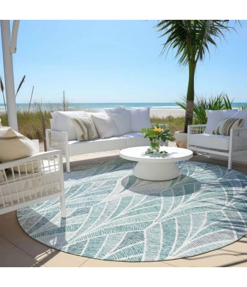 Addison Chantille ACN851-Aqua 8 ft. X 8 ft. Round Rug