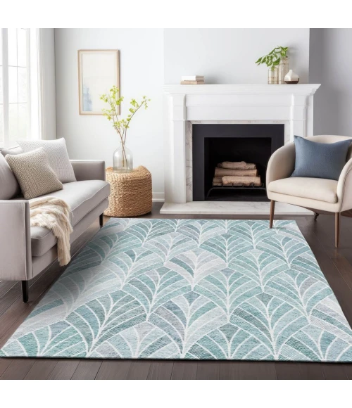 Addison Chantille ACN851-Aqua 9 ft. X 12 ft. Rectangle Rug
