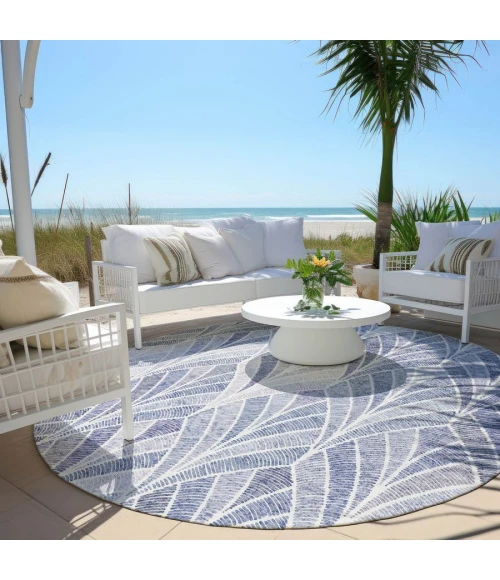 Addison Chantille ACN851-Denim 8 ft. X 8 ft. Round Rug