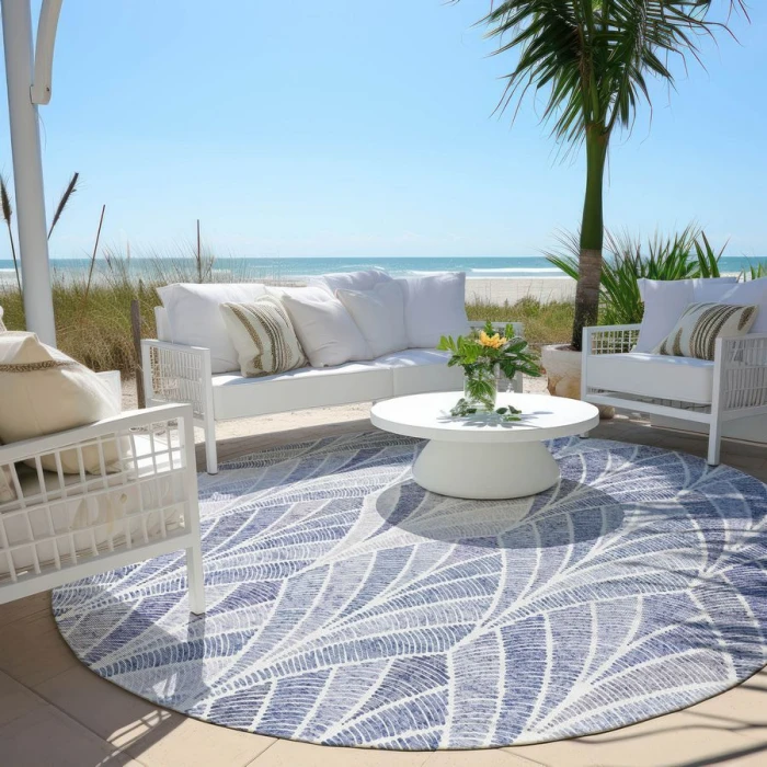Addison Chantille ACN851-Denim 8 ft. X 8 ft. Round Rug