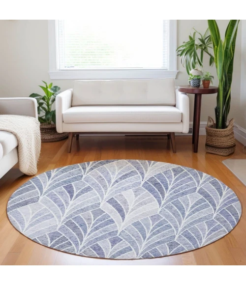 Addison Chantille ACN851-Denim 8 ft. X 8 ft. Round Rug