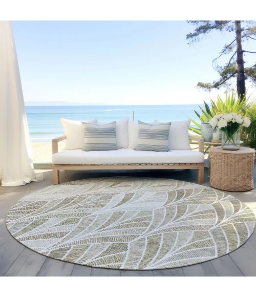 Addison Chantille ACN851-Khaki 8 ft. X 8 ft. Round Rug
