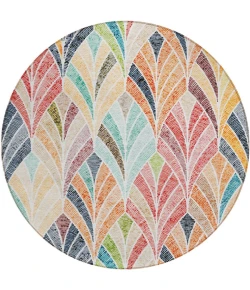 Addison Chantille ACN851-Orange 8 ft. X 8 ft. Round Rug