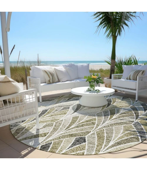 Addison Chantille ACN851-Taupe 8 ft. X 8 ft. Round Rug