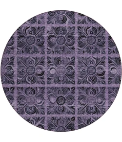 Addison Chantille ACN853-Purple 8 ft. X 8 ft. Round Rug