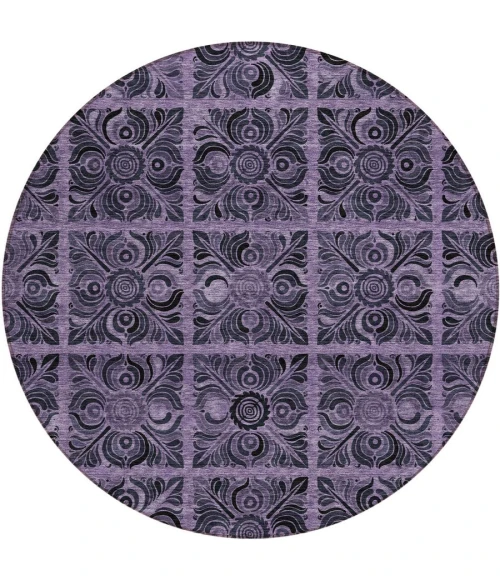 Addison Chantille ACN853-Purple 8 ft. X 8 ft. Round Rug