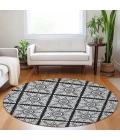 Addison Chantille ACN854-Black 8 ft. X 8 ft. Round Rug