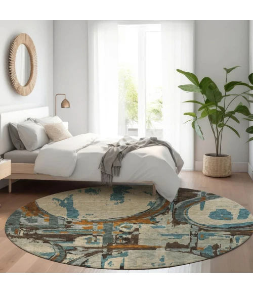 Addison Chantille ACN855-Beige 8 ft. X 8 ft. Round Rug