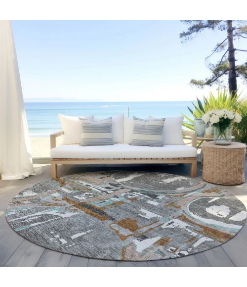 Addison Chantille ACN855-Gray 8 ft. X 8 ft. Round Rug