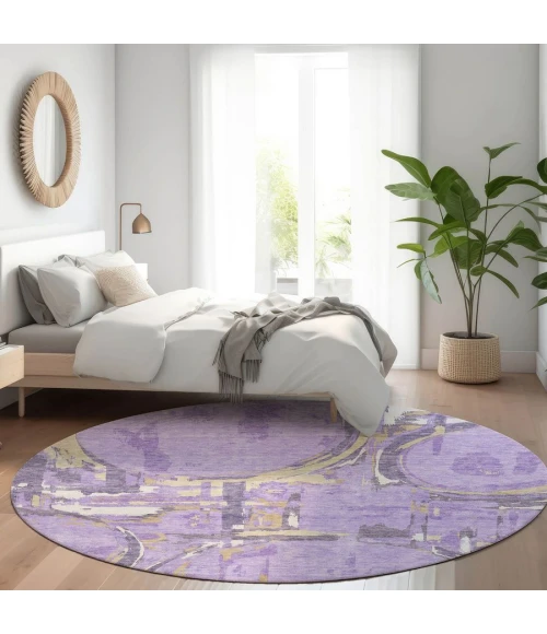 Addison Chantille ACN855-Lavender 8 ft. X 8 ft. Round Rug
