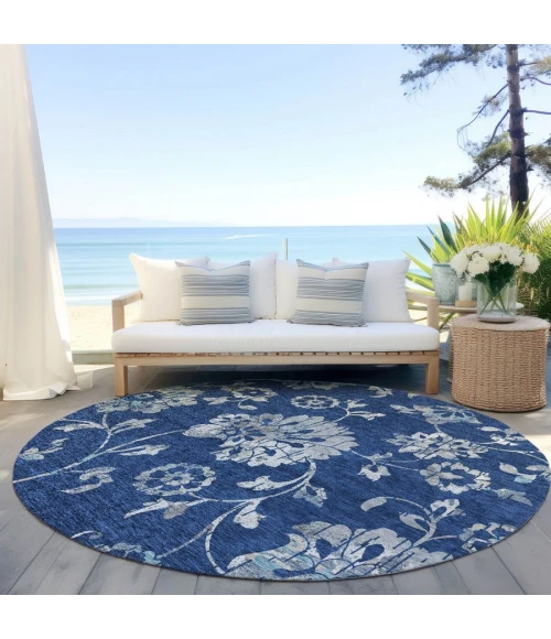 Addison Chantille ACN856-Navy 8 ft. X 8 ft. Round Rug