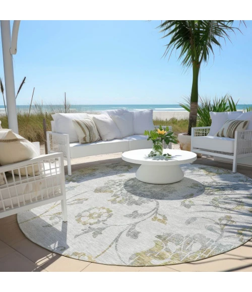 Addison Chantille ACN856-Silver 8 ft. X 8 ft. Round Rug