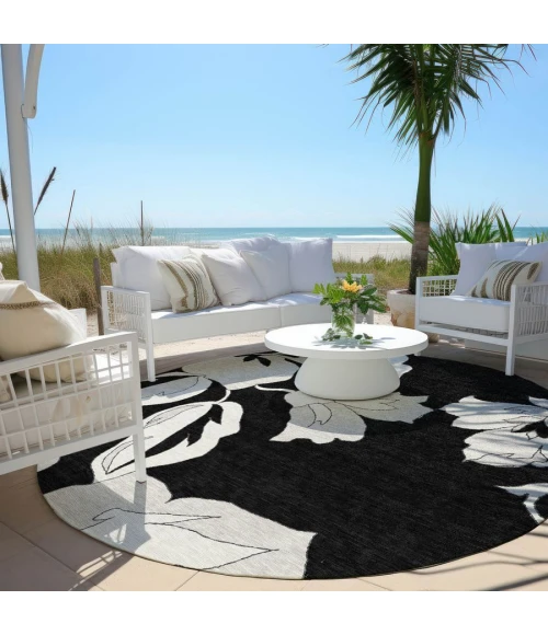 Addison Chantille ACN857-Black 8 ft. X 8 ft. Round Rug