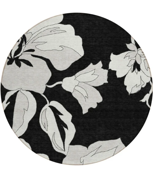 Addison Chantille ACN857-Black 8 ft. X 8 ft. Round Rug