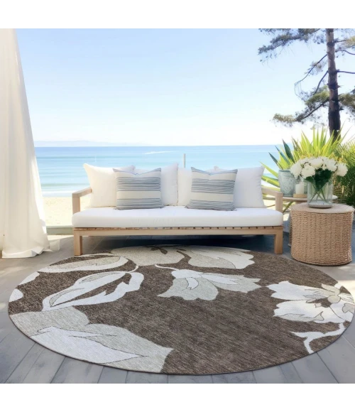 Addison Chantille ACN857-Brown 8 ft. X 8 ft. Round Rug