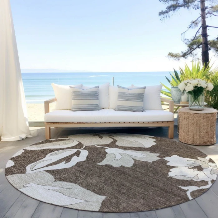 Addison Chantille ACN857-Brown 8 ft. X 8 ft. Round Rug