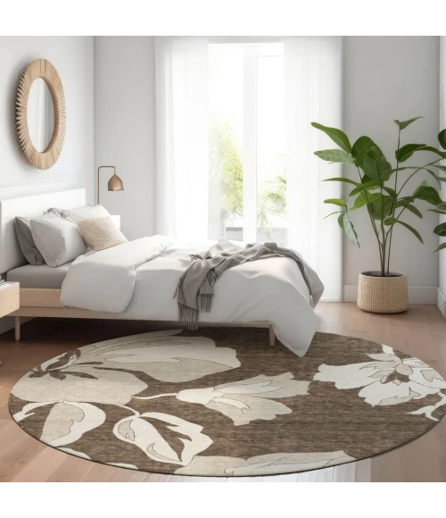 Addison Chantille ACN857-Brown 8 ft. X 8 ft. Round Rug