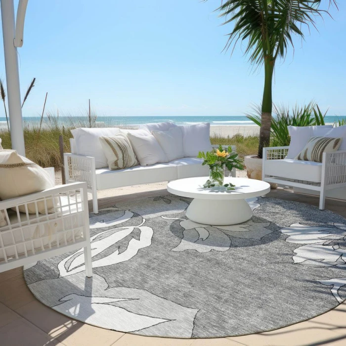 Addison Chantille ACN857-Gray 8 ft. X 8 ft. Round Rug