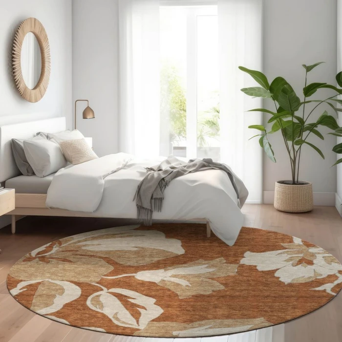 Addison Chantille ACN857-Terracotta 8 ft. X 8 ft. Round Rug