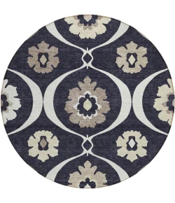Addison Chantille ACN858-Black 8 ft. X 8 ft. Round Rug
