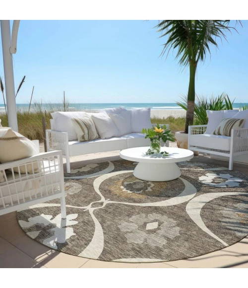 Addison Chantille ACN858-Brown 8 ft. X 8 ft. Round Rug