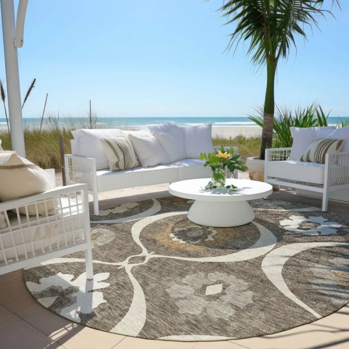 Addison Chantille ACN858-Brown 8 ft. X 8 ft. Round Rug