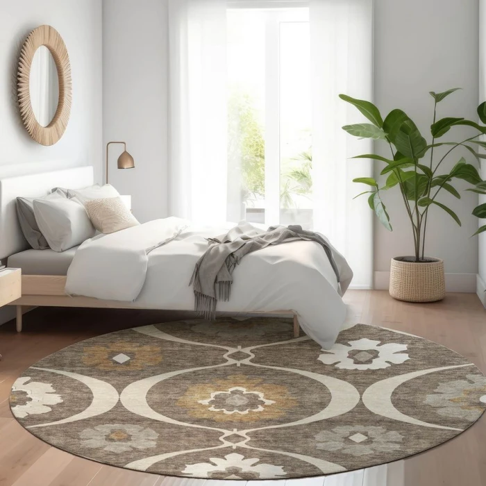 Addison Chantille ACN858-Brown 8 ft. X 8 ft. Round Rug