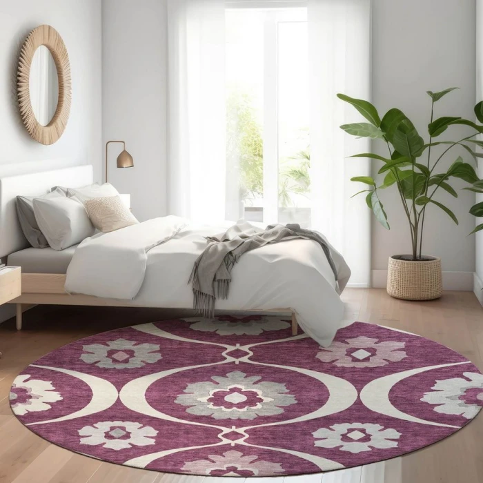 Addison Chantille ACN858-Eggplant 8 ft. X 8 ft. Round Rug