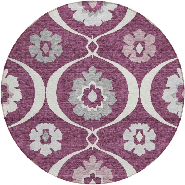 Addison Chantille ACN858-Eggplant 8 ft. X 8 ft. Round Rug