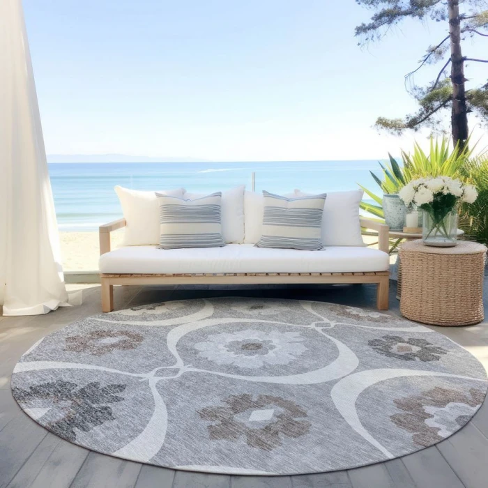 Addison Chantille ACN858-Gray 8 ft. X 8 ft. Round Rug