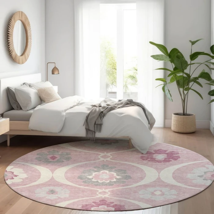 Addison Chantille ACN858-Pink 8 ft. X 8 ft. Round Rug