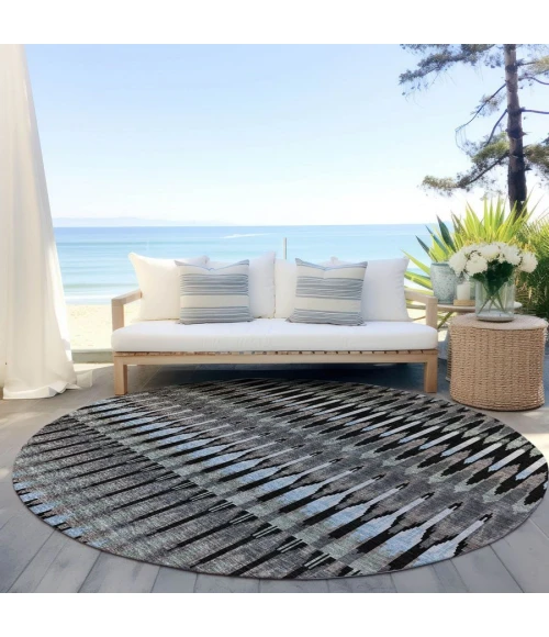 Addison Chantille ACN860-Black 8 ft. X 8 ft. Round Rug