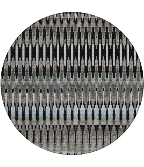 Addison Chantille ACN860-Black 8 ft. X 8 ft. Round Rug