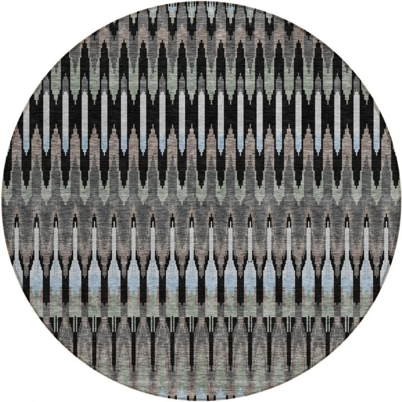 Addison Chantille ACN860-Black 8 ft. X 8 ft. Round Rug