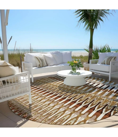 Addison Chantille ACN860-Terracotta 8 ft. X 8 ft. Round Rug