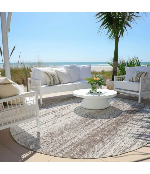 Addison Chantille ACN861-Taupe 8 ft. X 8 ft. Round Rug