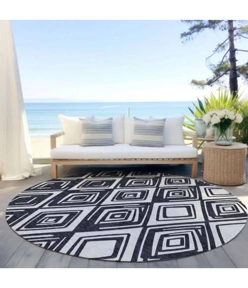 Addison Chantille ACN862-Black 8 ft. X 8 ft. Round Rug