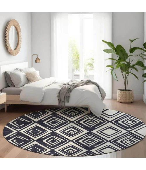 Addison Chantille ACN862-Black 8 ft. X 8 ft. Round Rug