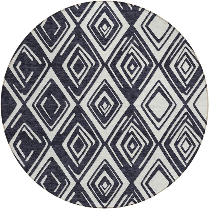 Addison Chantille ACN862-Black 8 ft. X 8 ft. Round Rug