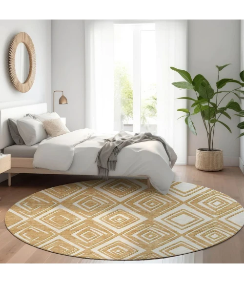 Addison Chantille ACN862-Gold 8 ft. X 8 ft. Round Rug