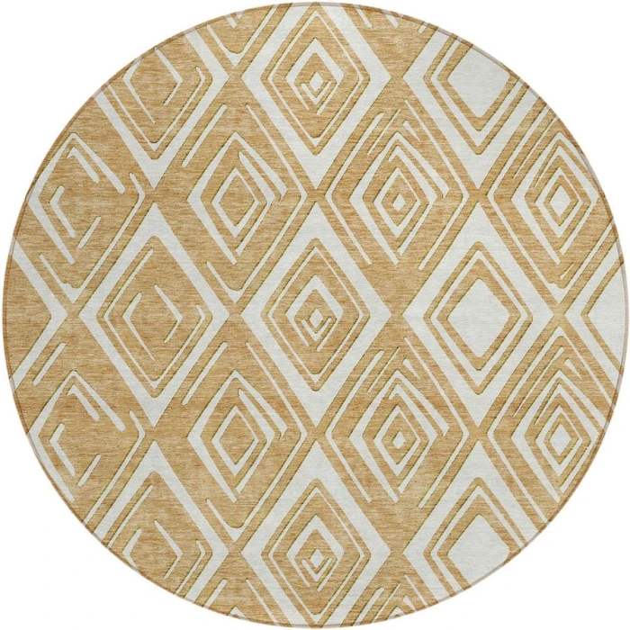Addison Chantille ACN862-Gold 8 ft. X 8 ft. Round Rug
