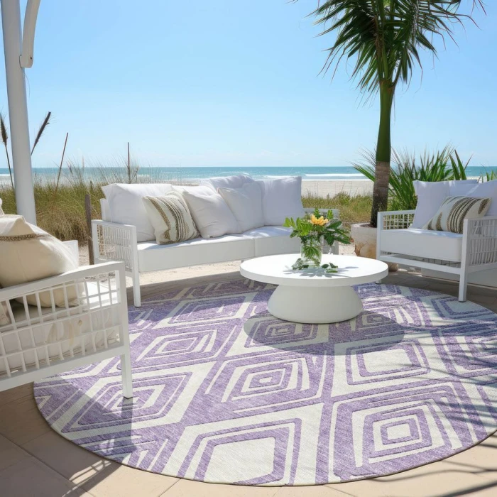 Addison Chantille ACN862-Lavender 8 ft. X 8 ft. Round Rug