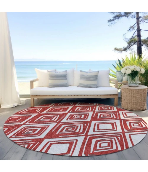 Addison Chantille ACN862-Red 8 ft. X 8 ft. Round Rug