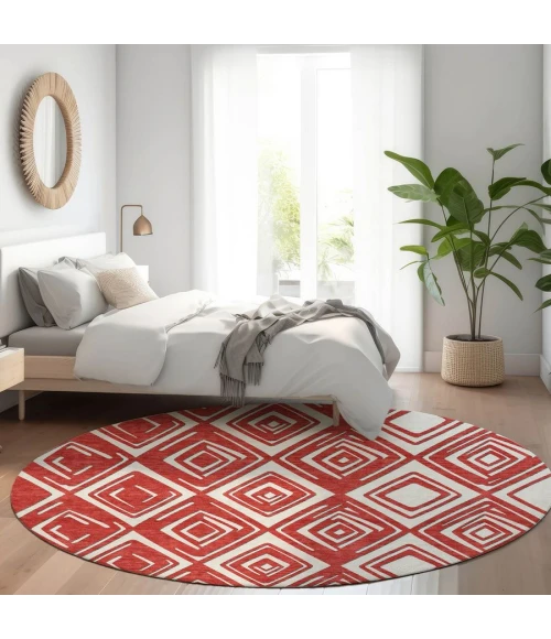 Addison Chantille ACN862-Red 8 ft. X 8 ft. Round Rug