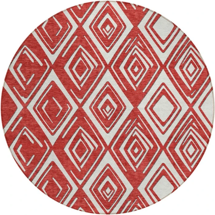 Addison Chantille ACN862-Red 8 ft. X 8 ft. Round Rug