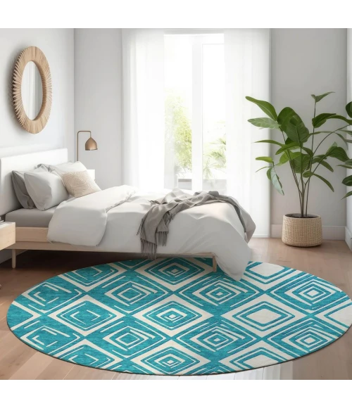 Addison Chantille ACN862-Teal 8 ft. X 8 ft. Round Rug